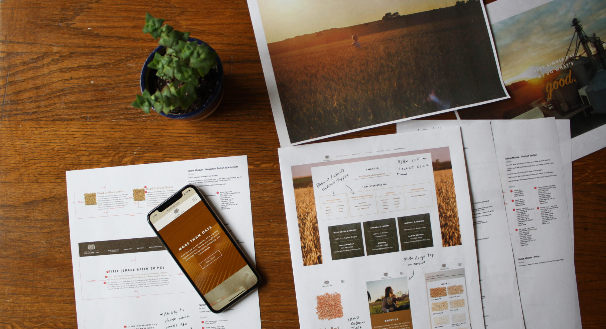 Grain Millers WordPress site Work